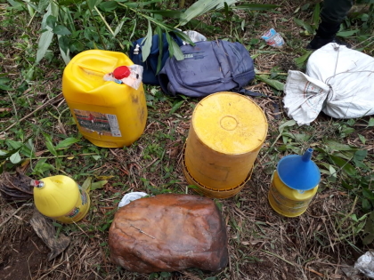 Cuatro capturados en Fresno deja operativo contra minería ilegal en el río Medina