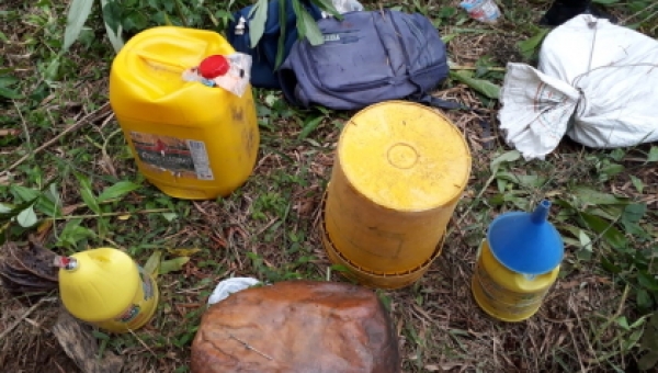 Cuatro capturados en Fresno deja operativo contra minería ilegal en el río Medina