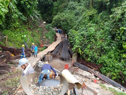 A pesar de las fuertes lluvias, la construcción del Colector de "La Guadaleja" continua su construcción sin novedad