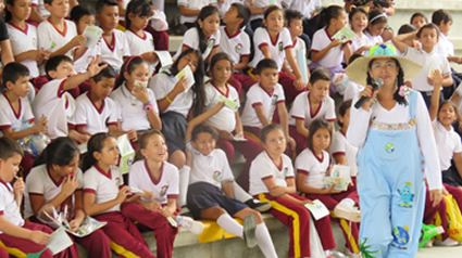 Cuidado, respeto y amor es el mensaje de los niños en el día de la Tierra