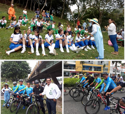Las actividades de pedagogía ambiental se tomaron el "Día Sin Carro y Sin Moto"