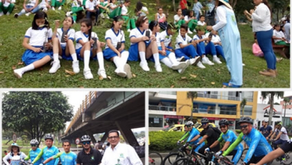 Las actividades de pedagogía ambiental se tomaron el "Día Sin Carro y Sin Moto"