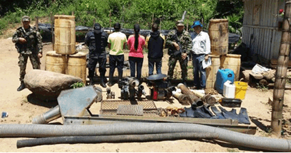 25 personas capturadas por minería ilegal en el primer semestre del 2017