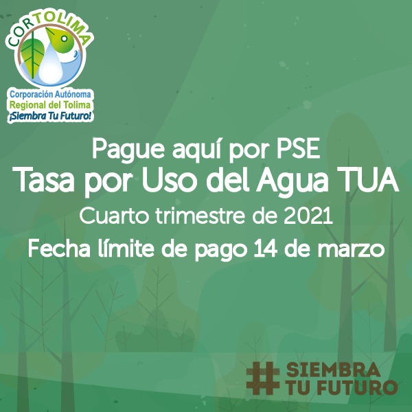 Hasta el 14 de marzo podrá pagar el cobro correspondiente por la  Tasa de Uso de Agua 